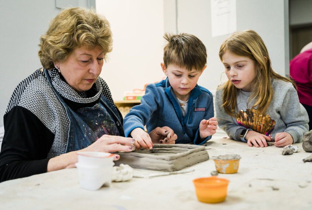 Grandparents and pottery at Epstein Hillel School Marblehead Weekly News