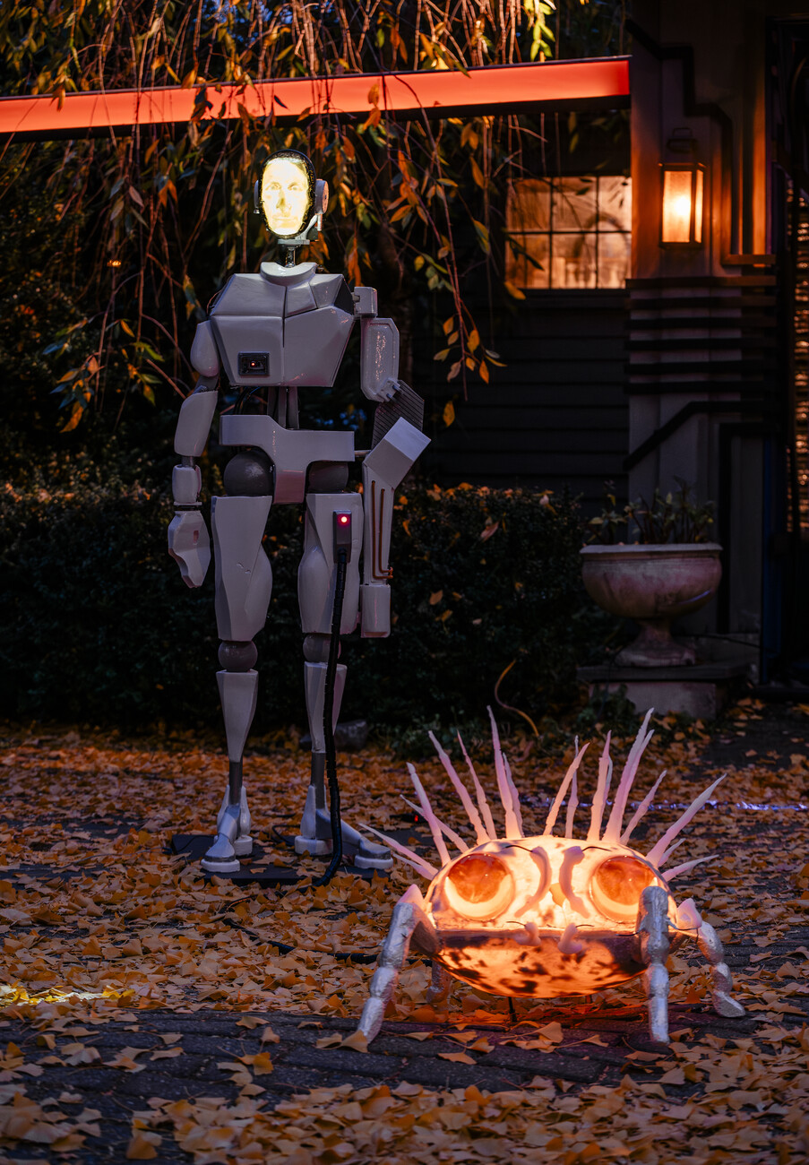 The future is now in Saltsman's Halloween sculpture - Marblehead